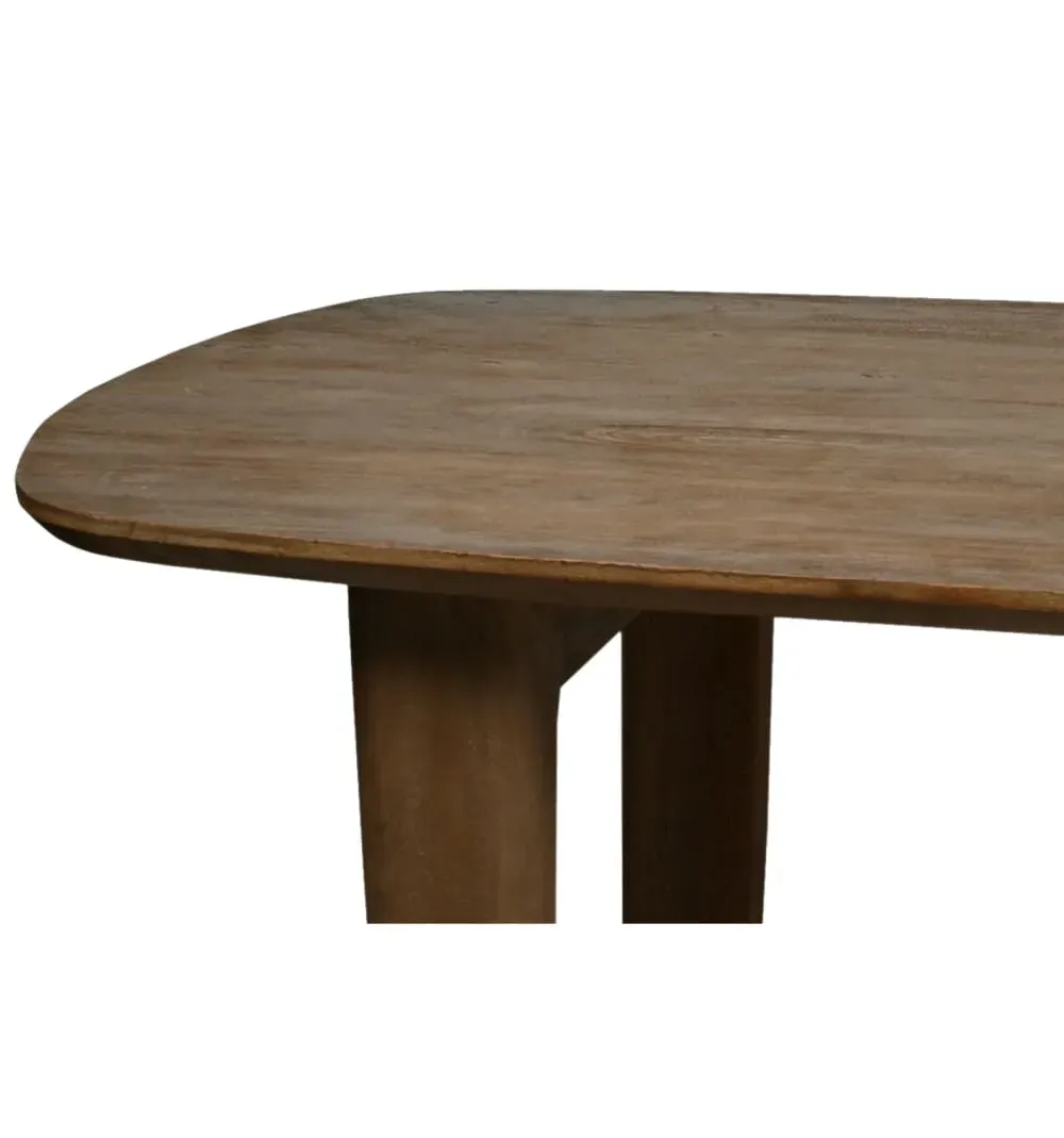 Illustration numéro 3 du produit Table à manger Rectangulaire 10/12 p L270 cm, Bois massif Brossé