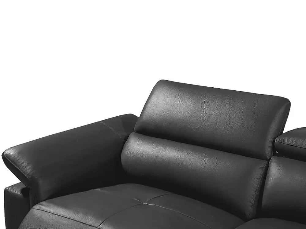 Illustration numéro 3 du produit Canapé d'angle cuir 5 places gris anthracite