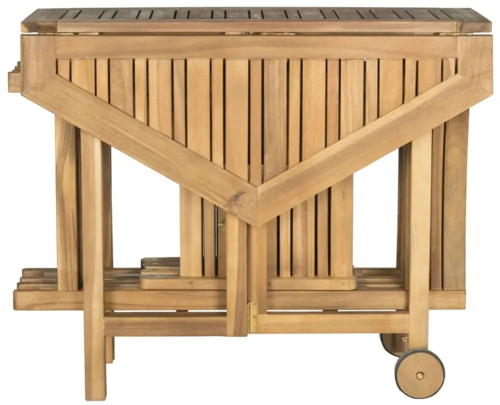 Illustration numéro 3 du produit Ensemble de salle à manger d'extérieur en bois d'acacia beige