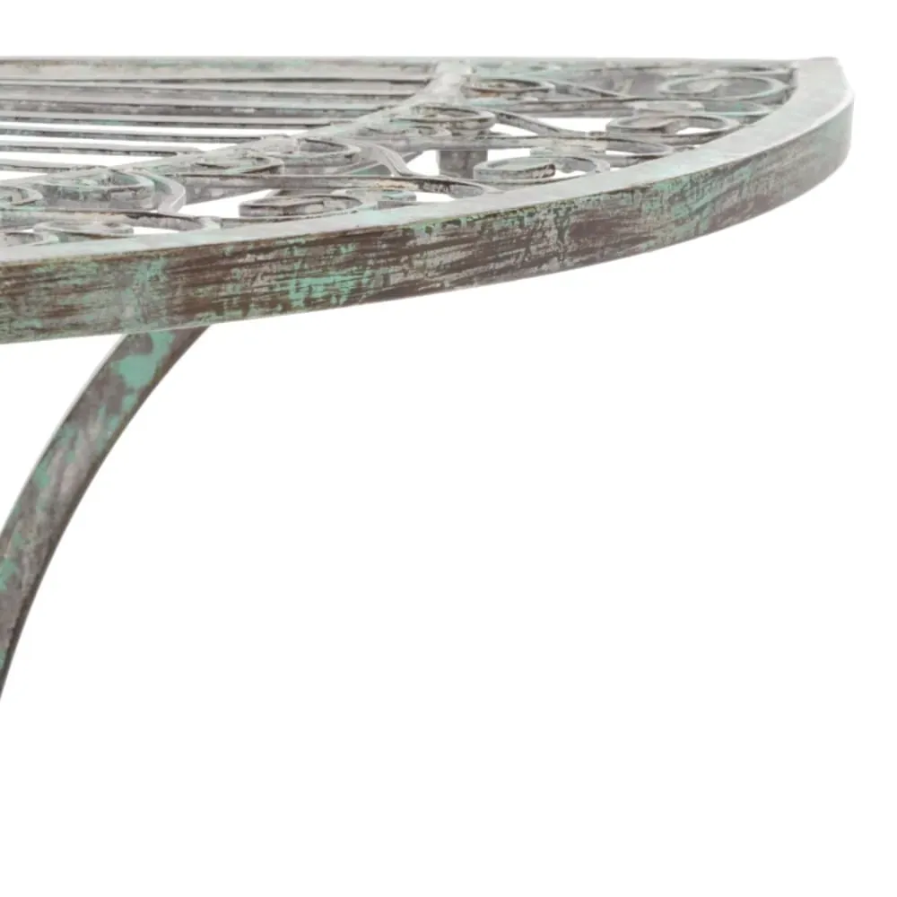 Illustration numéro 3 du produit Table d'appoint pour l'extérieur en fer vert foncé antique