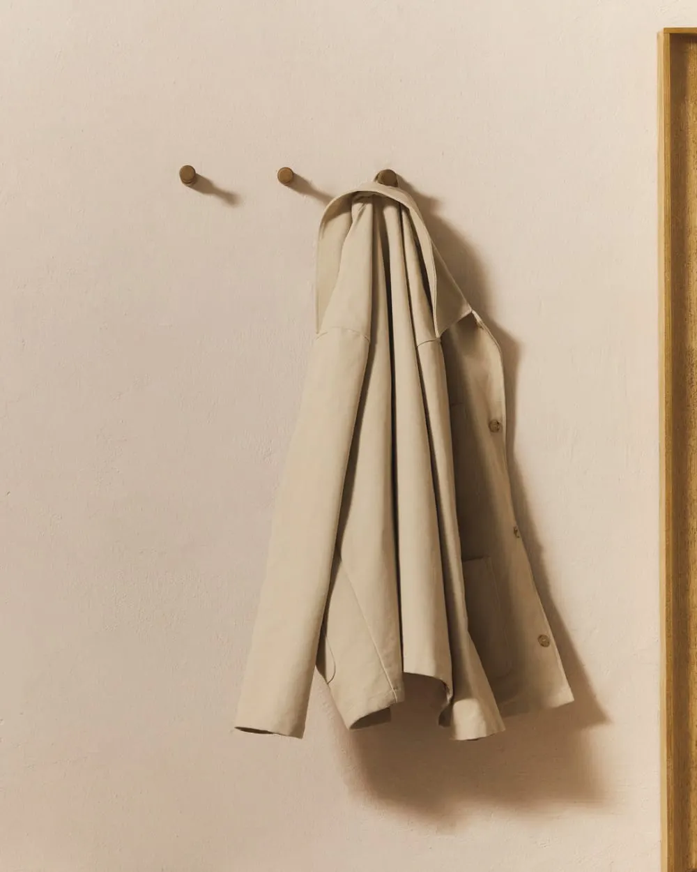 Illustration numéro 3 du produit Lot de 3 patères en bois naturel