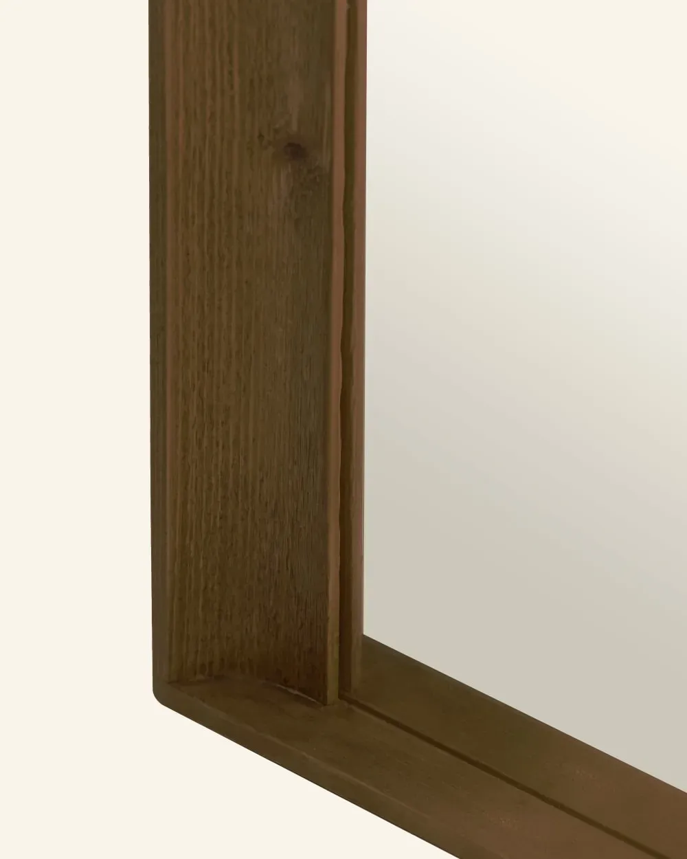 Illustration numéro 3 du produit Miroir sur pied en bois massif couleur brun, 160 cm