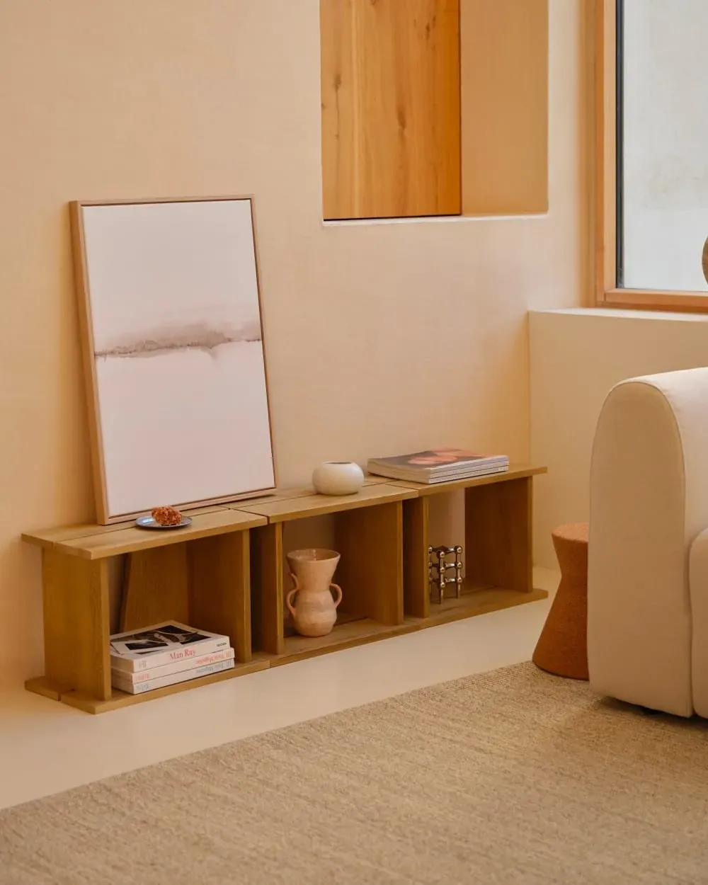 Illustration numéro 3 du produit Étagère modulaire design naturel