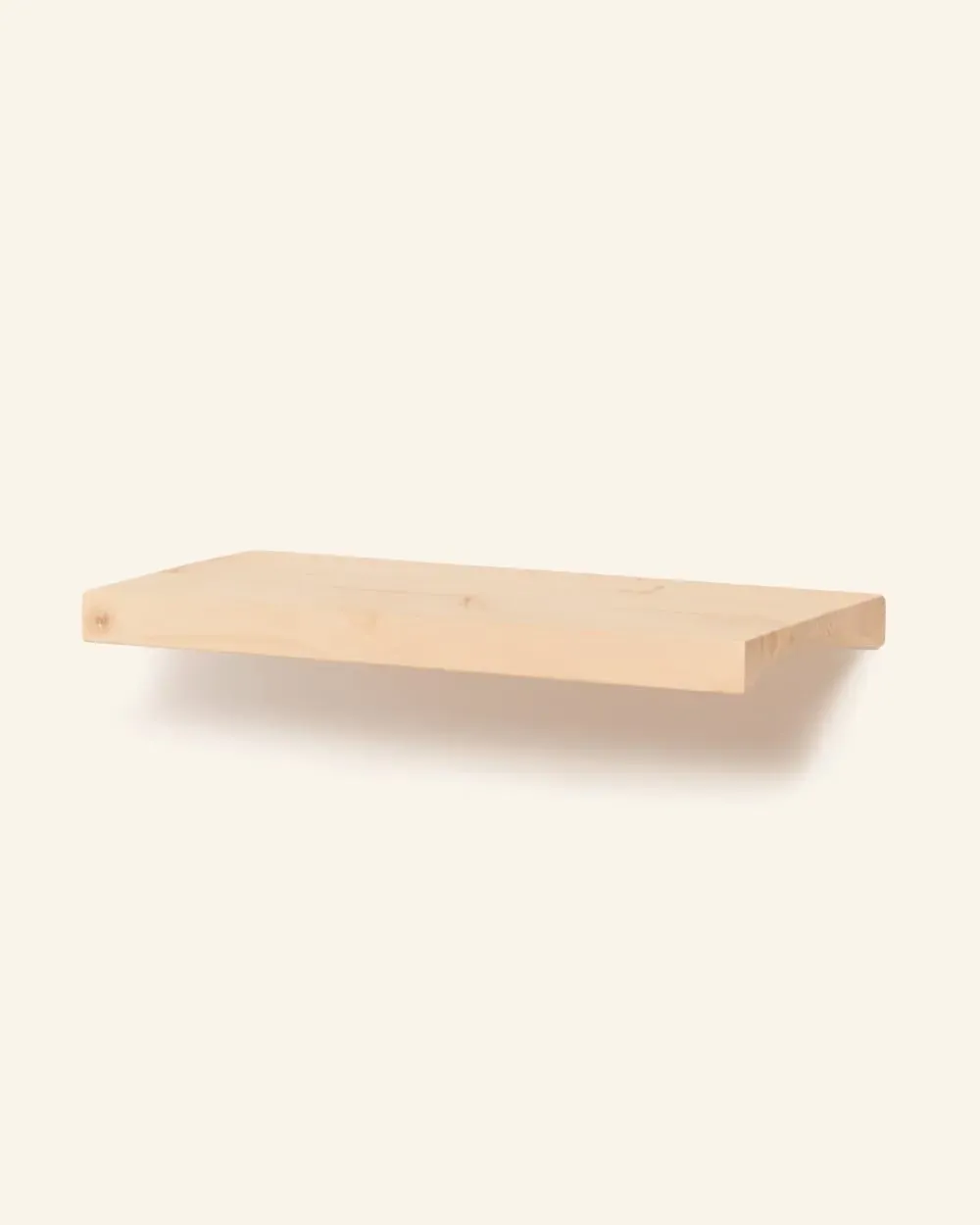 Illustration numéro 3 du produit Étagère en bois massif couleur beige, 40 cm