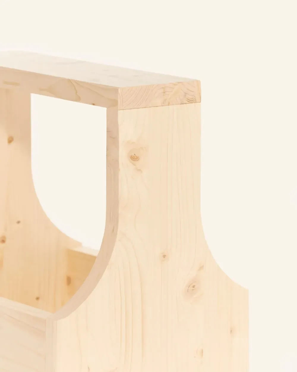 Illustration numéro 3 du produit Meuble d’appoint en bois massif couleur beige