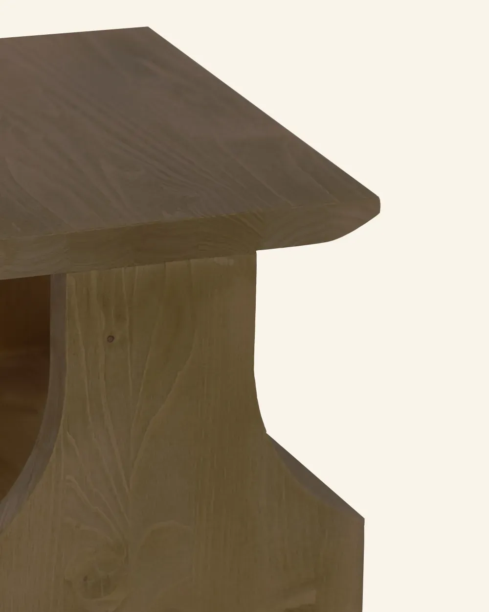 Illustration numéro 3 du produit Tabouret en bois massif couleur brun