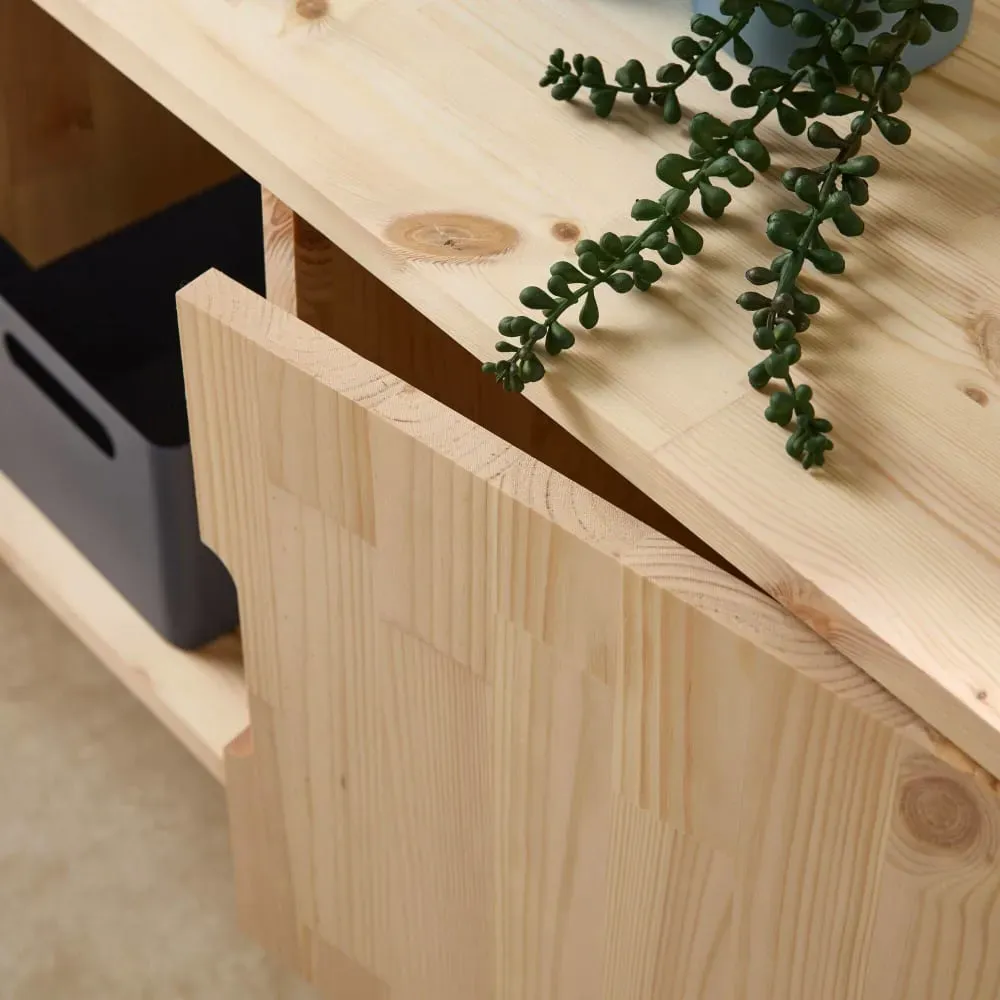 Illustration numéro 3 du produit Etagère 6 cases en bois massif H209