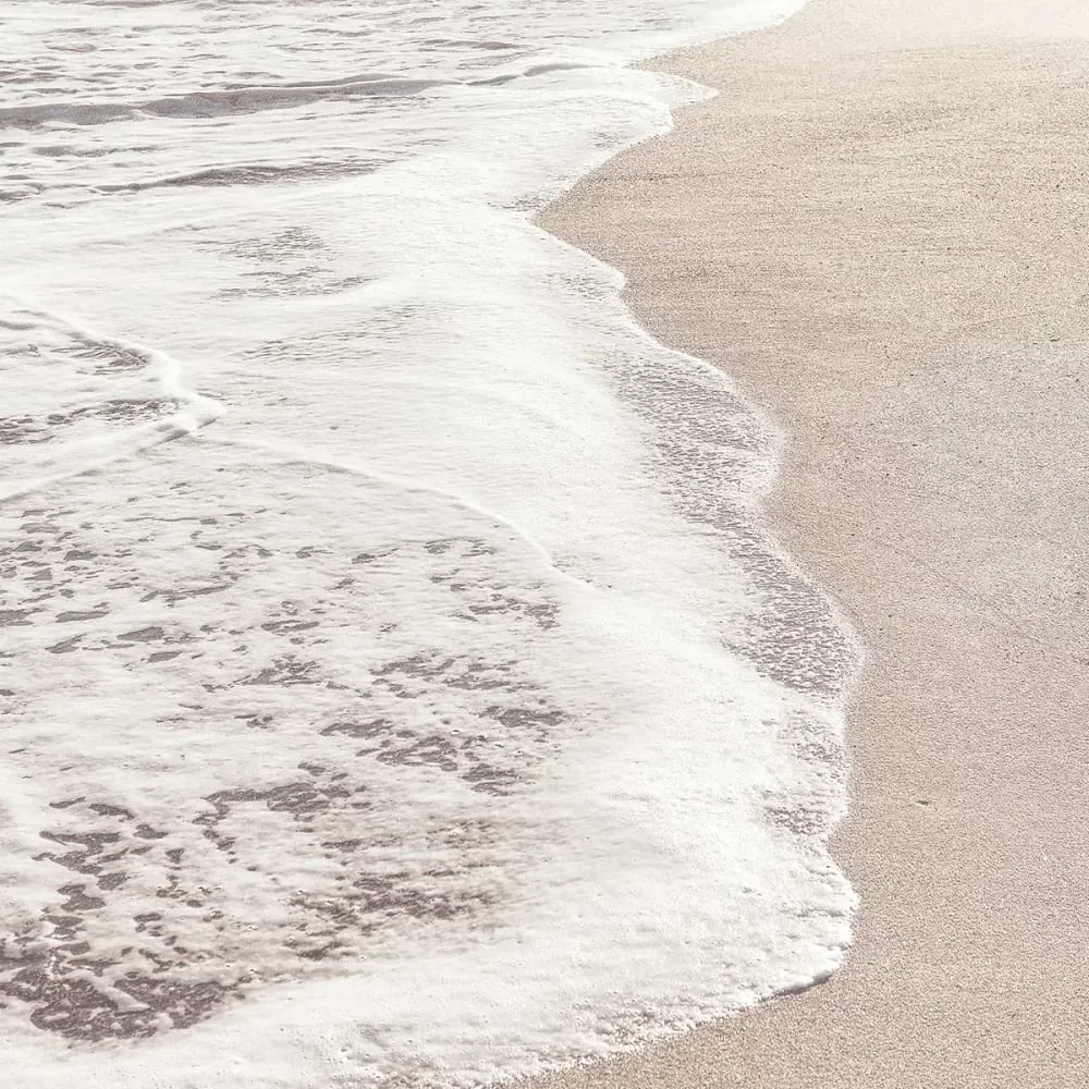 Illustration numéro 3 du produit Tableau rivage rose impression sur aluminium 60x90 cm