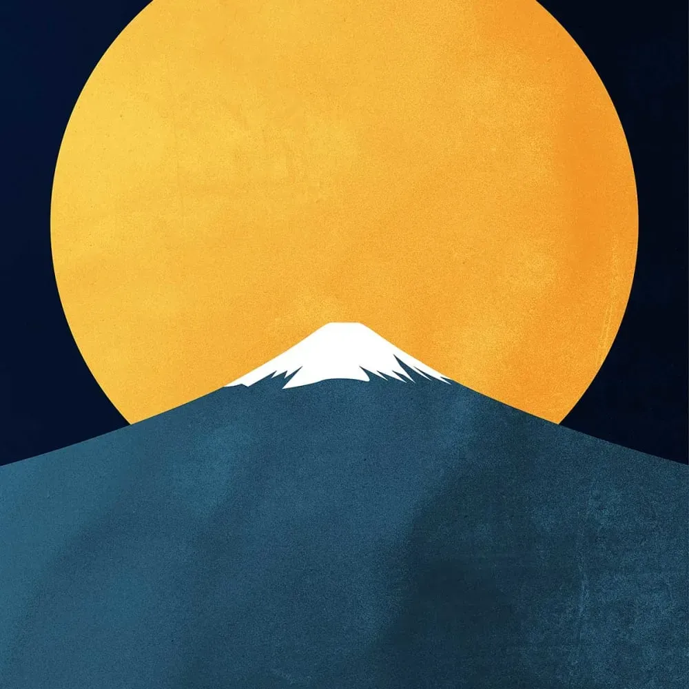 Illustration numéro 3 du produit Tableau Himalaya de nuit imprimé sur toile 60x90 cm