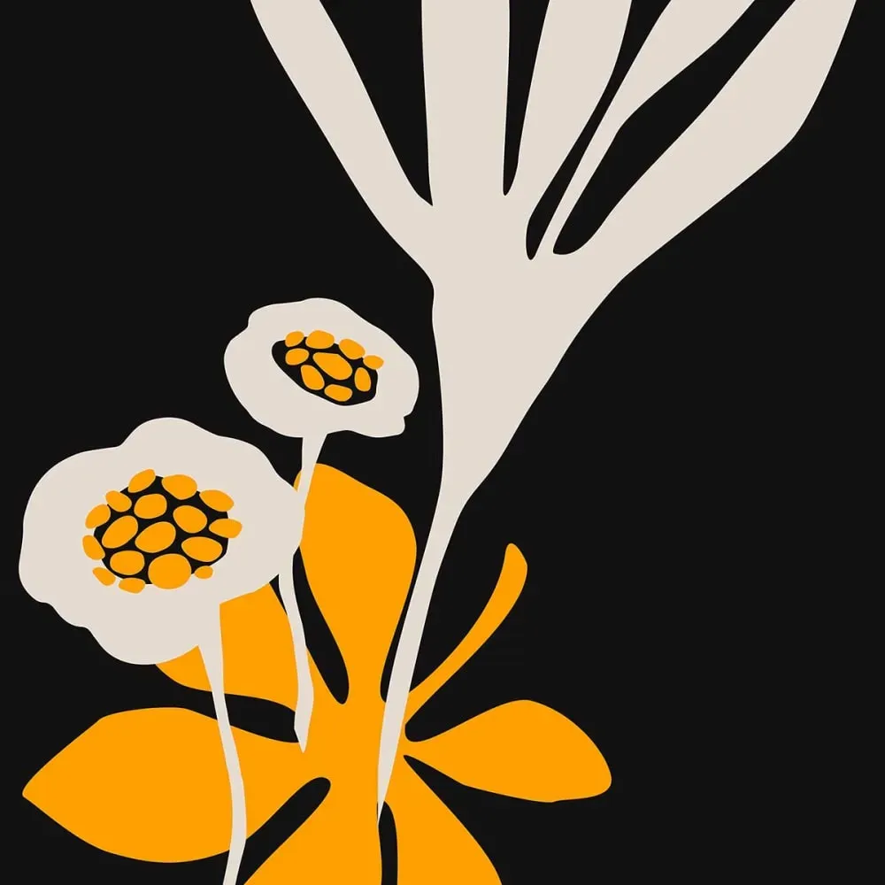 Illustration numéro 3 du produit Tableau fleurs colchiques imprimé sur toile 60x90 cm