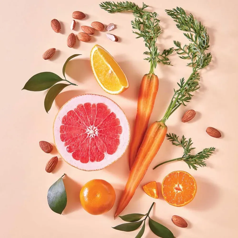 Illustration numéro 3 du produit Tableau shot de vitamine c imprimé sur toile 60x90 cm