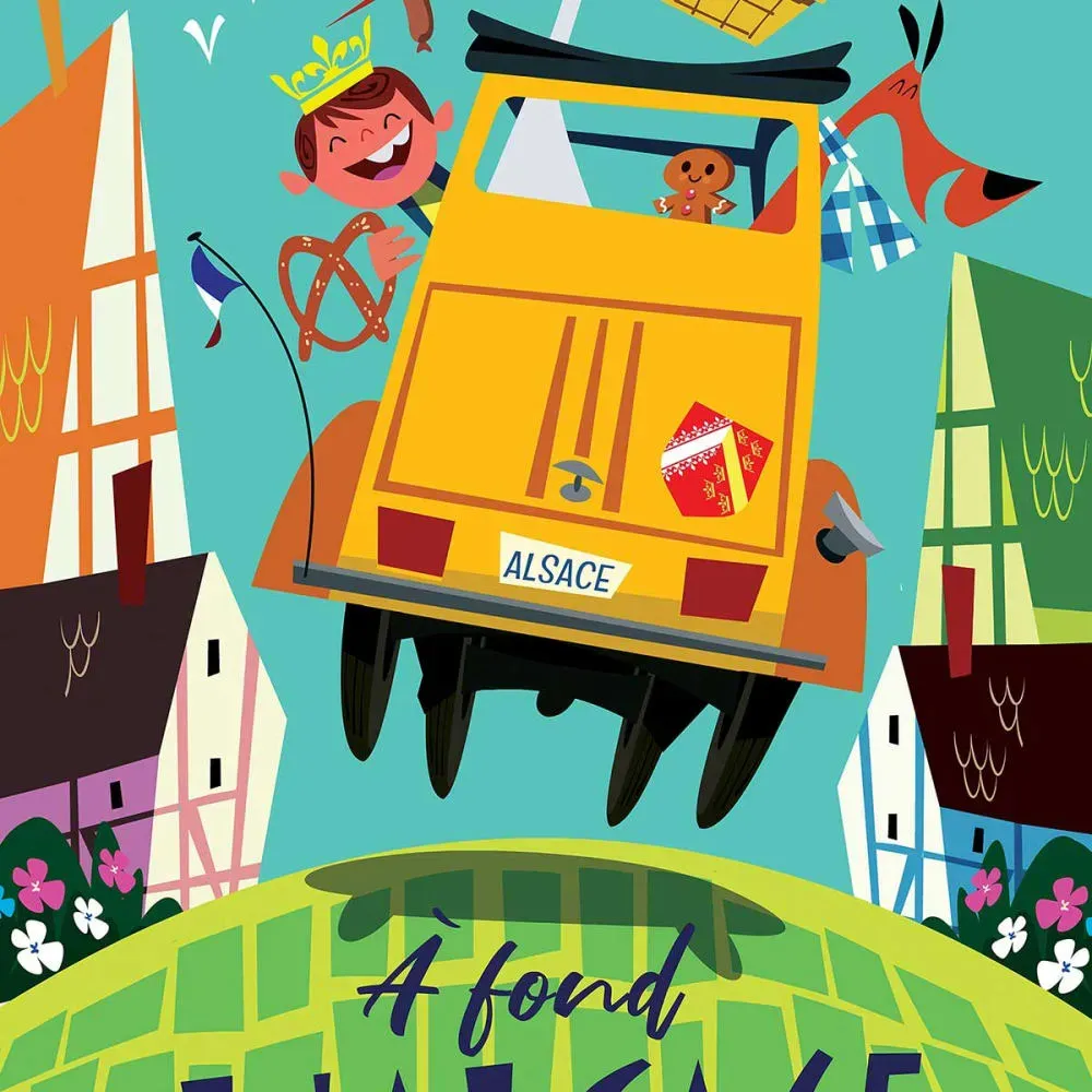 Illustration numéro 3 du produit Tableau l'Alsace en dodoche impression sur aluminium 40x60 cm