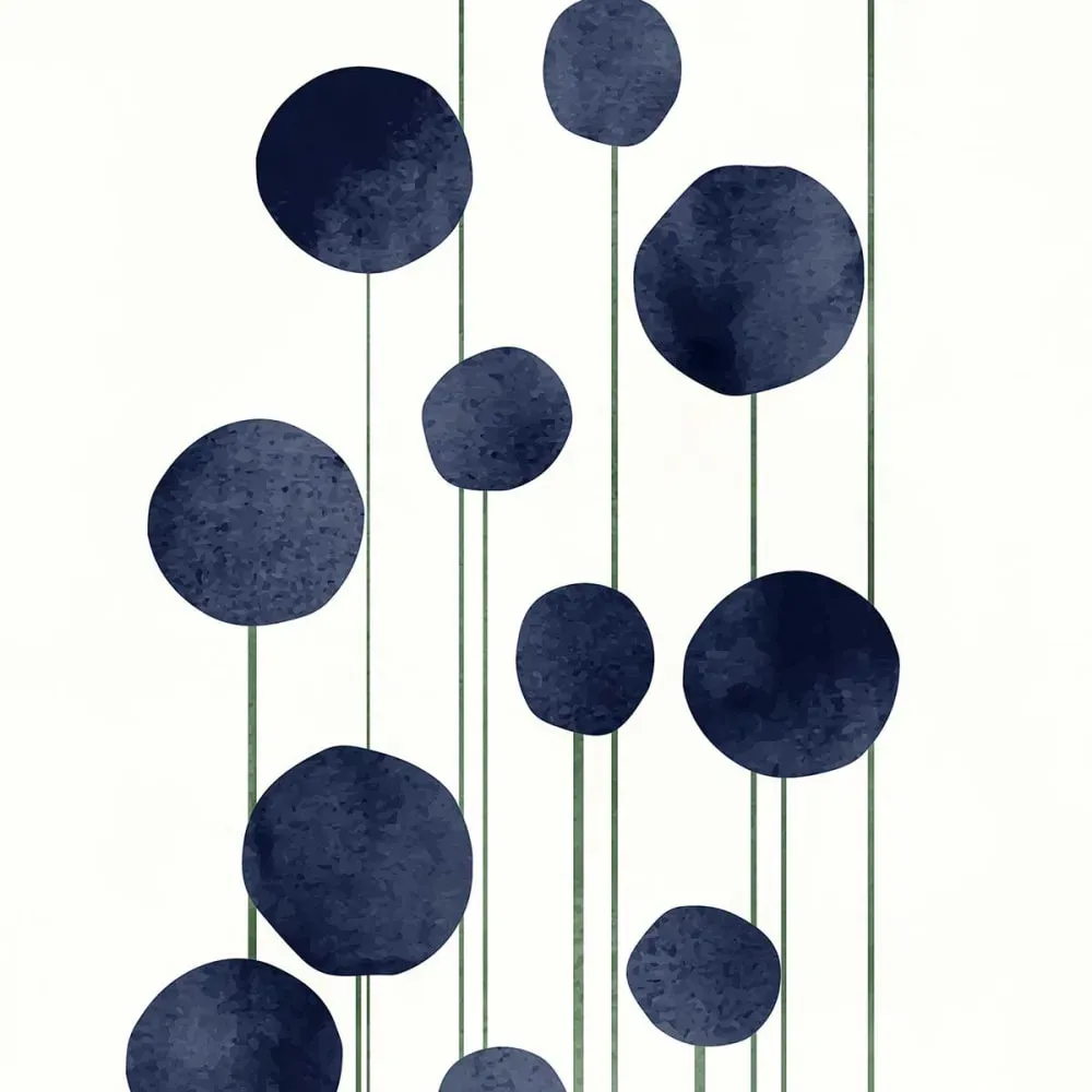 Illustration numéro 3 du produit Tableau dessin fleurs d'eau imprimé sur toile 60x90 cm