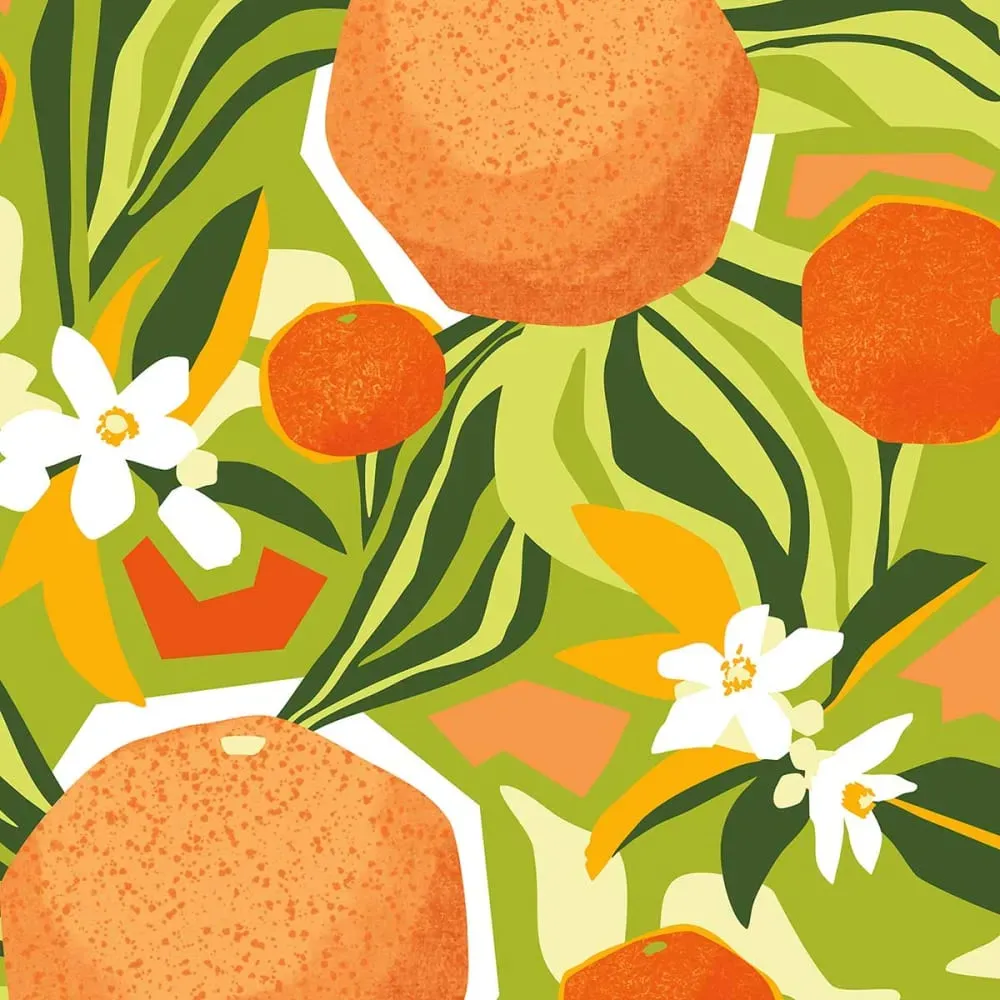 Illustration numéro 3 du produit Tableau bel oranger imprimé sur toile 60x90 cm