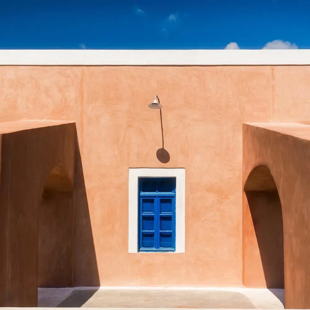 Illustration numéro 3 du produit Tableau maison terracotta imprimé sur toile 90x60 cm