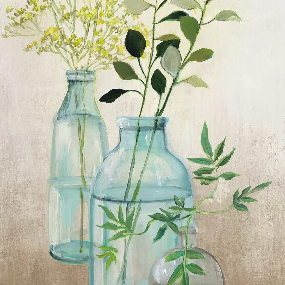 Illustration numéro 3 du produit Tableau fleurs médicinales imprimé sur toile 60x90 cm