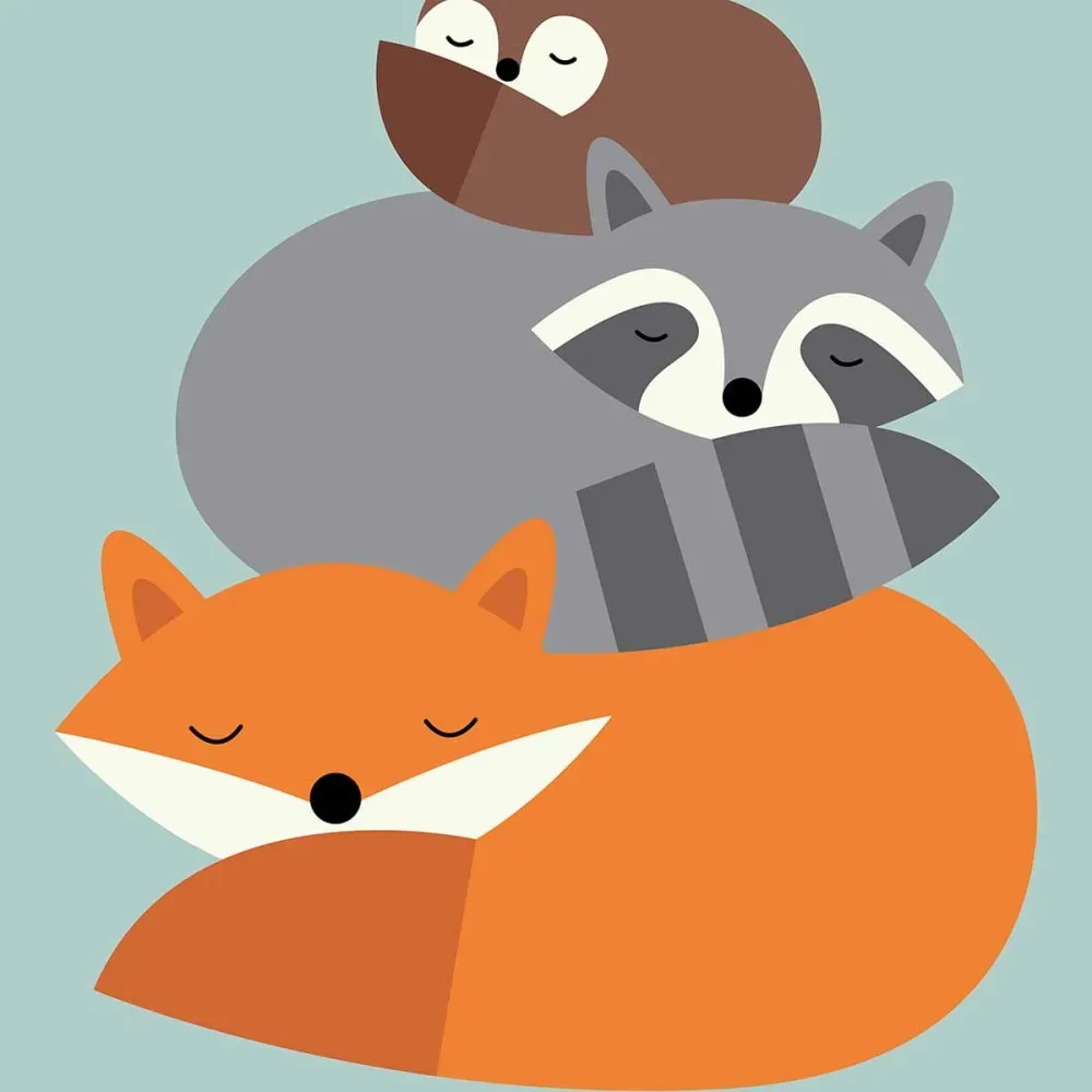 Illustration numéro 3 du produit Tableau forêt froide imprimé sur toile 40x60 cm