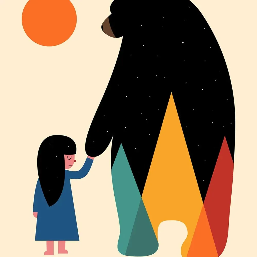 Illustration numéro 3 du produit Tableau enfant rentrer à la maison imprimé sur toile 40x60 cm