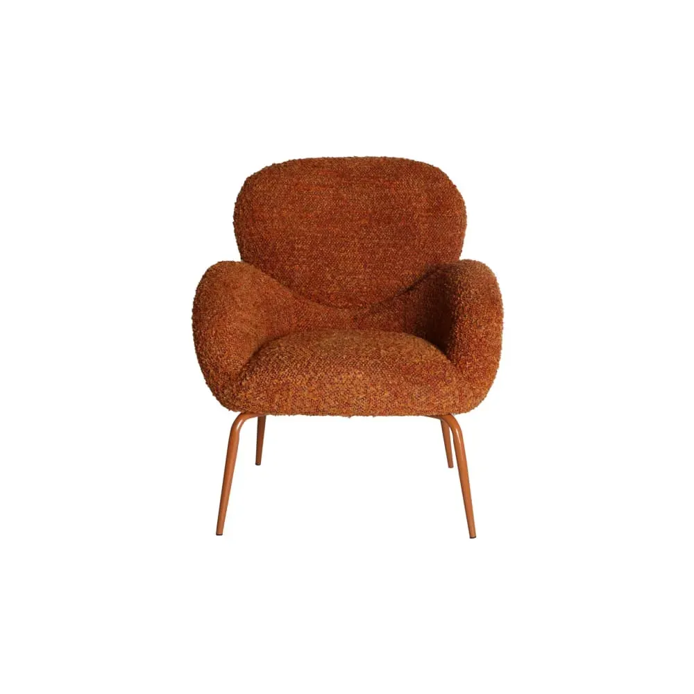 Illustration numéro 3 du produit Fauteuil en polyester orange marbré 85x75x85 cm