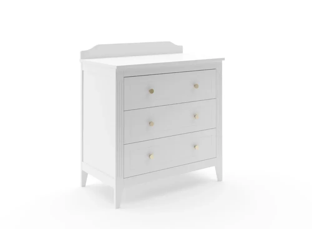 Illustration numéro 3 du produit Commode 3 tiroirs Blanc