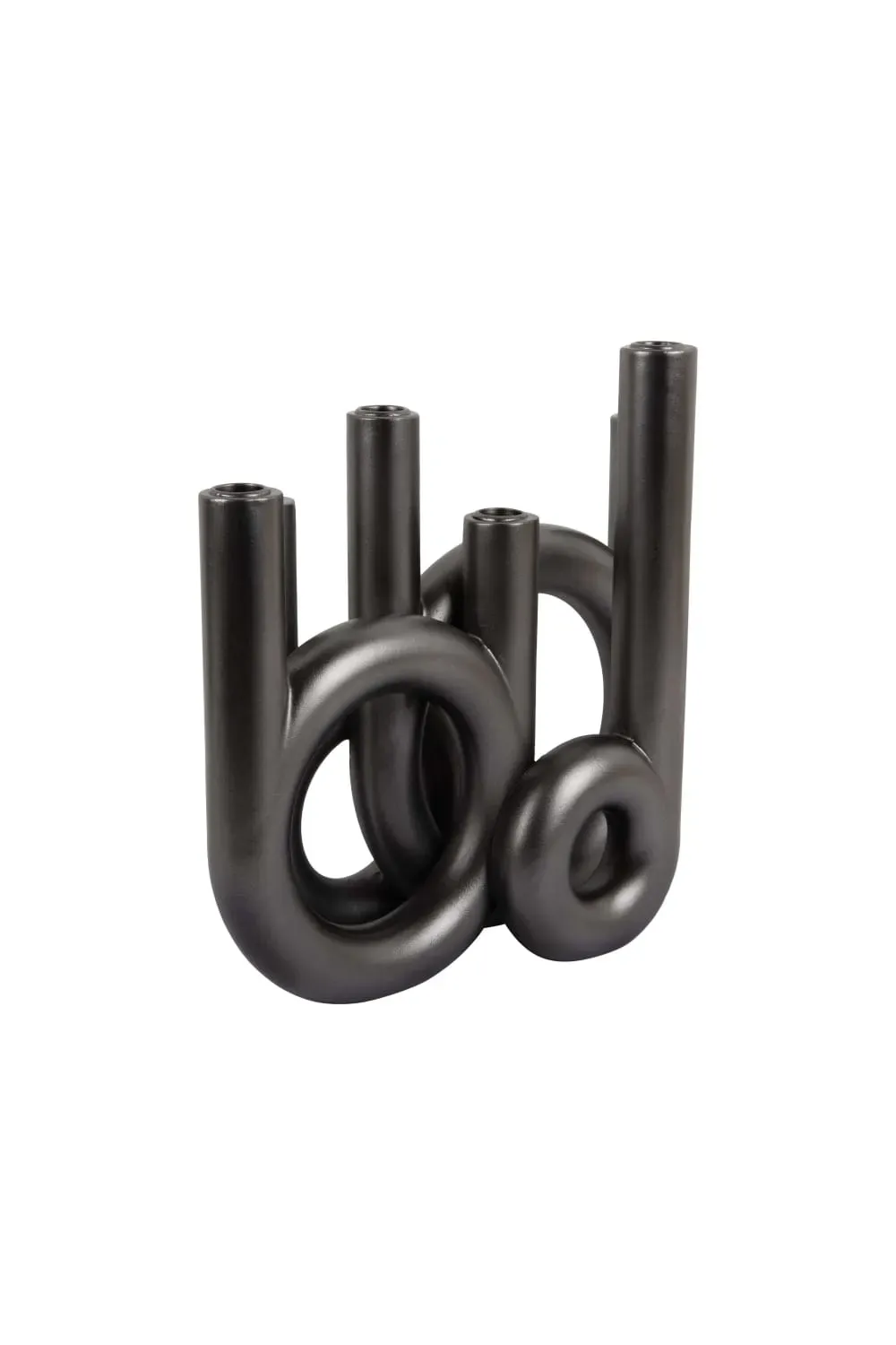 Illustration numéro 3 du produit Bougeoir polyrésine gris 35x13.5x32.5cm