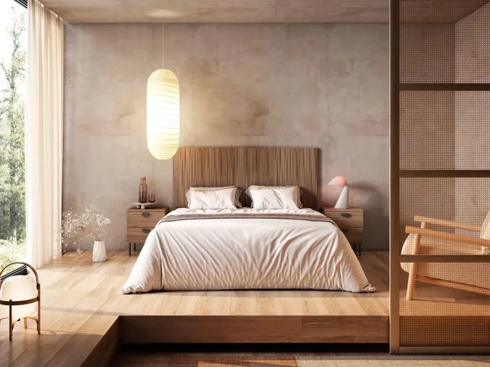 Illustration numéro 3 du produit Table de chevet 2 tiroirs noyer 55×40×34 cm