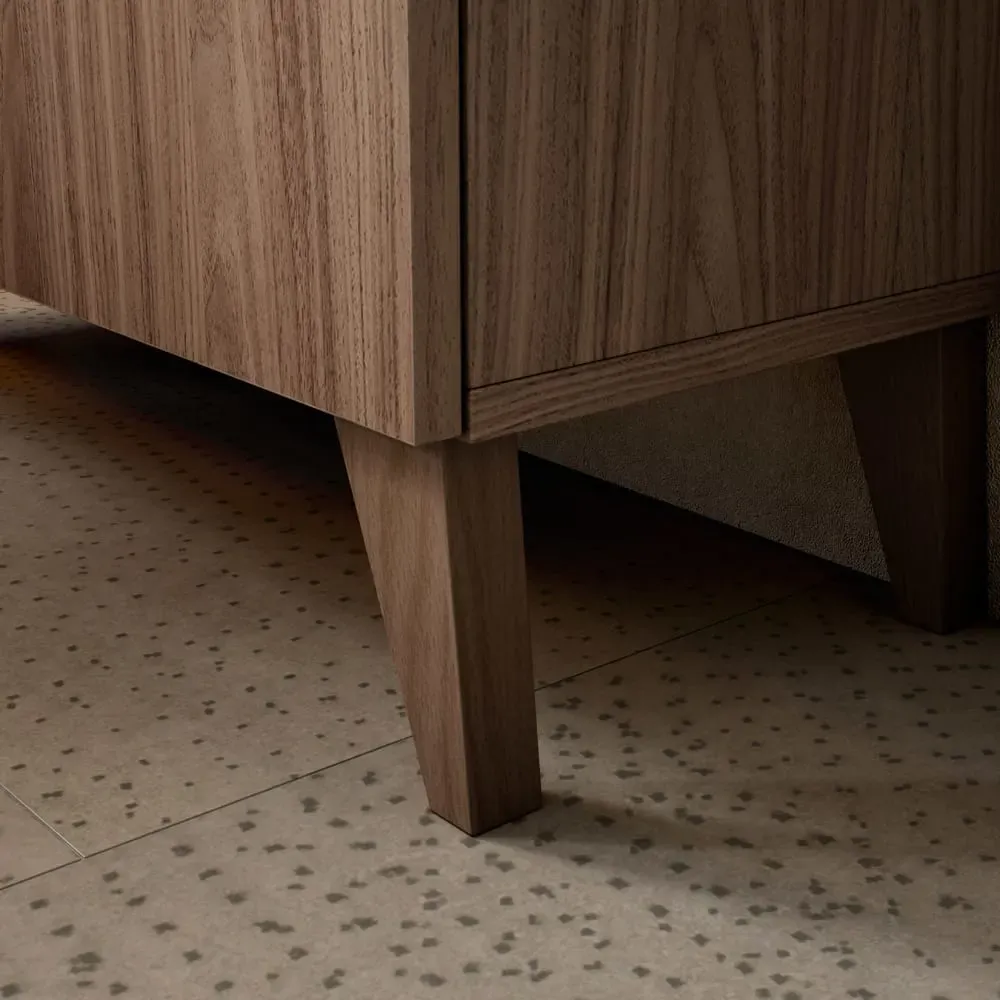 Illustration numéro 3 du produit Meuble à chaussures en mélamine noyer 109x90x27 cm