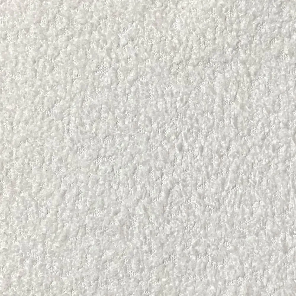 Illustration numéro 3 du produit Lot de 2 chaises en tissu bouclé et métal blanc 88×56×80 cm