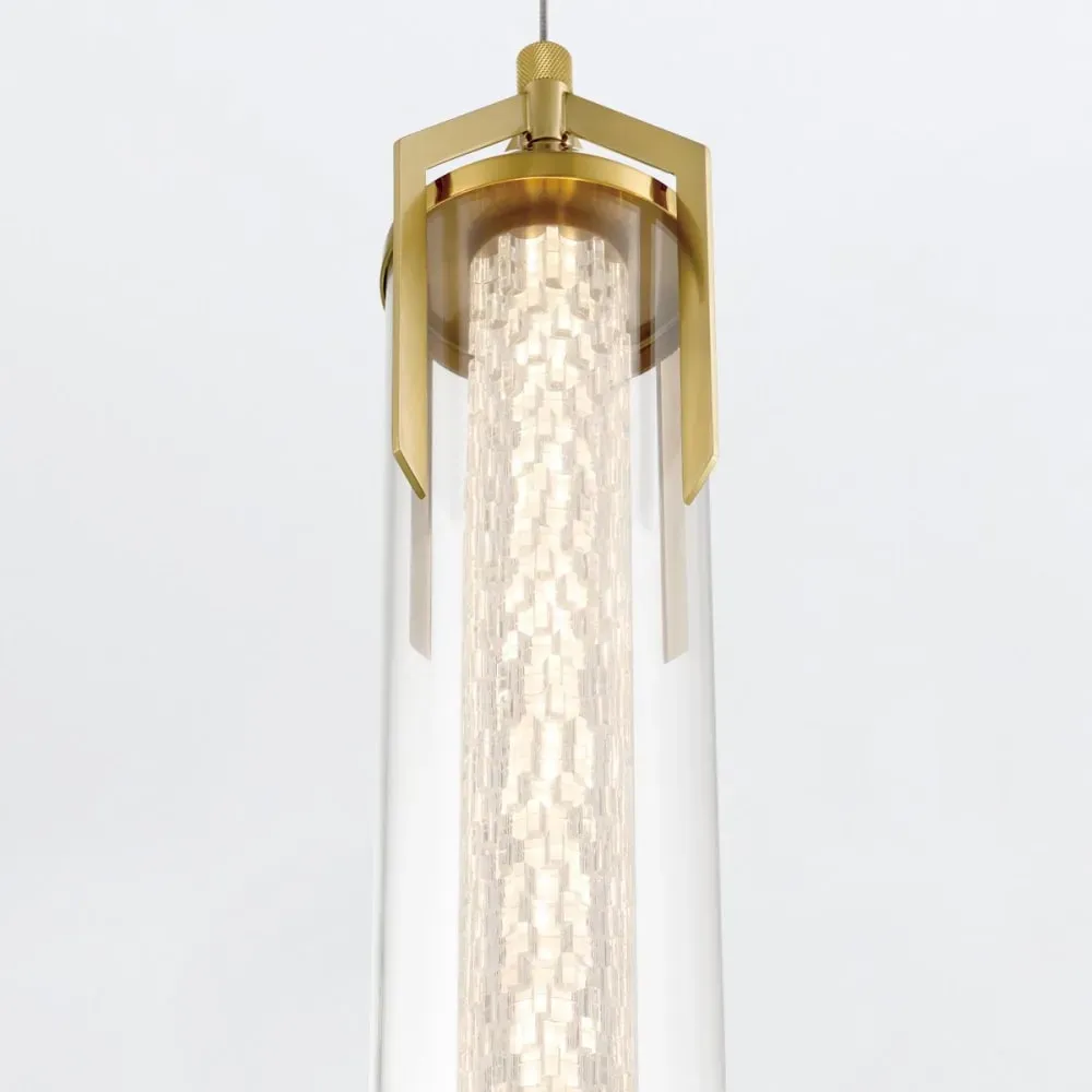 Illustration numéro 3 du produit Suspension	Aluminium, Acier, Verre transparent Or Brossé