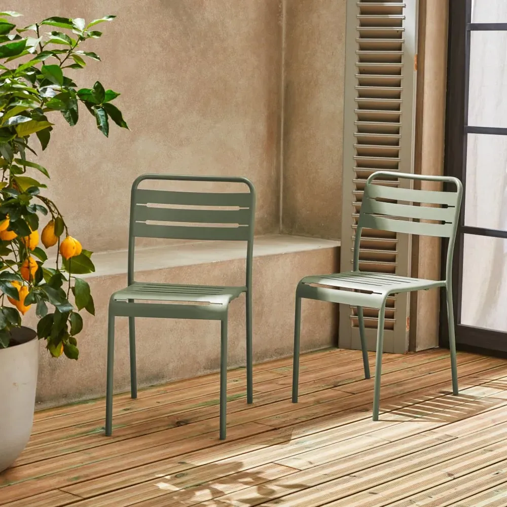 Illustration numéro 3 du produit Lot de 2 chaises de jardin, vert