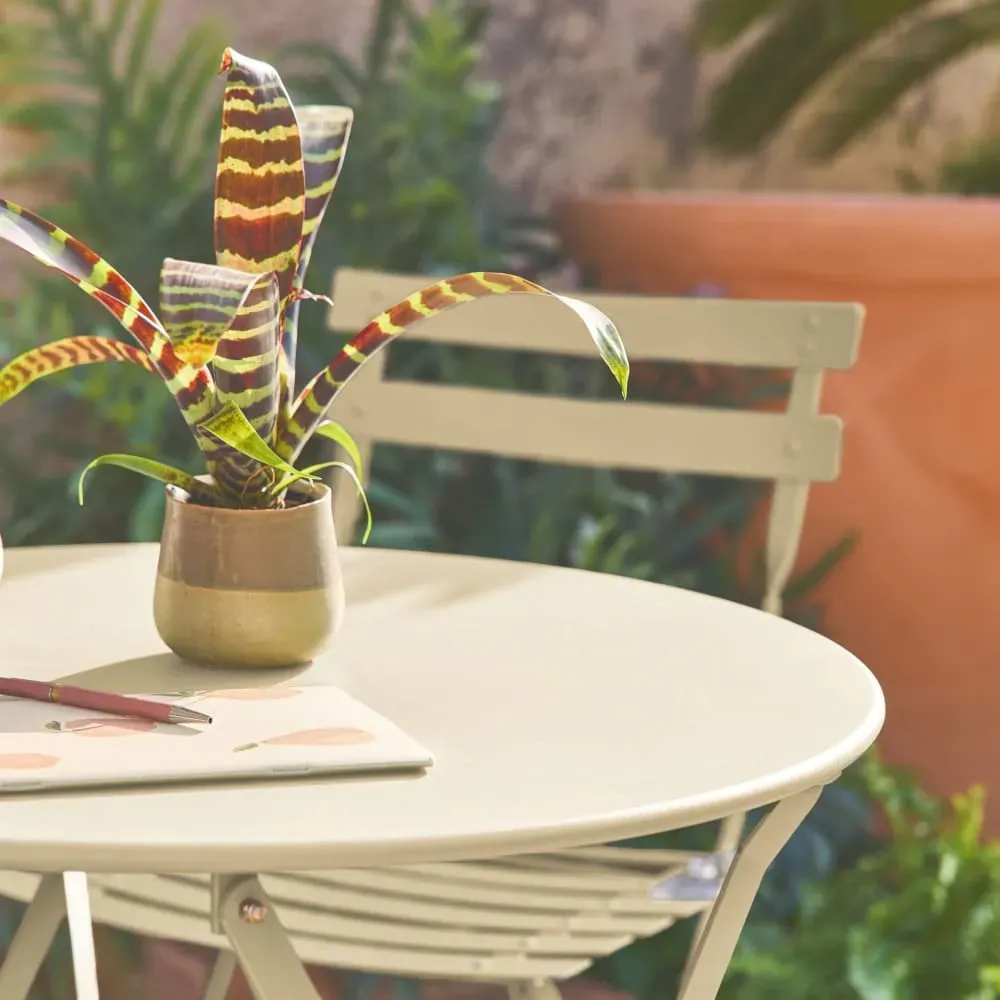 Illustration numéro 3 du produit Table et chaises de jardin pliables D60 x 70cm, beige