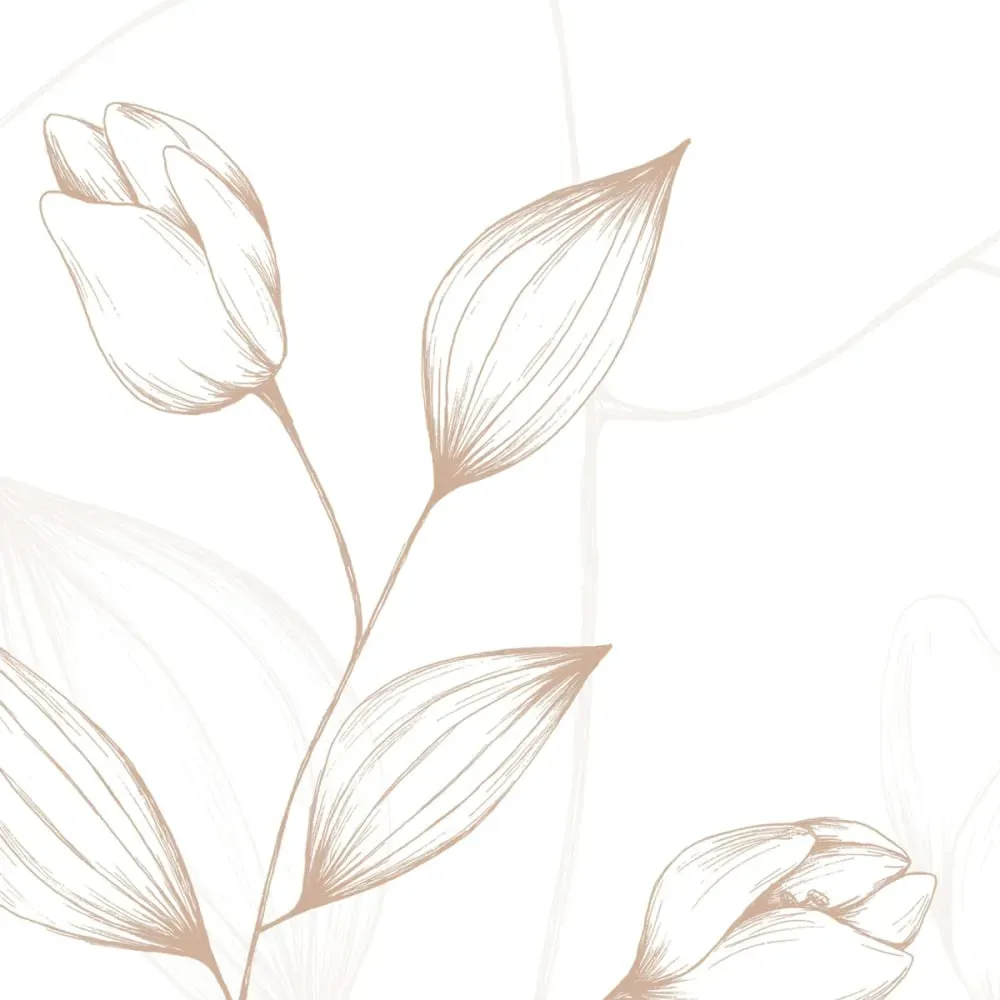 Illustration numéro 3 du produit Papier peint panoramique illustres pétales beige 300x250cm