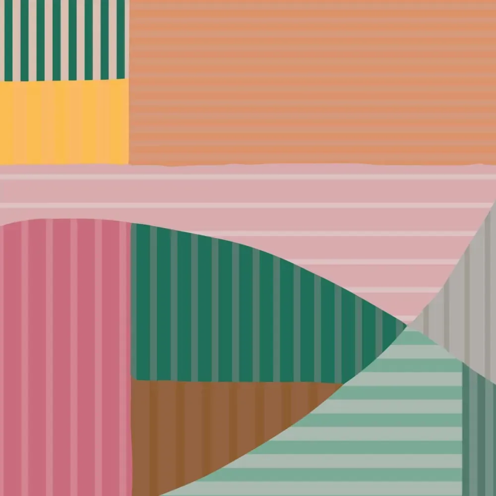 Illustration numéro 3 du produit Papier peint panoramique harmonies linéaires vert clair 450x250cm