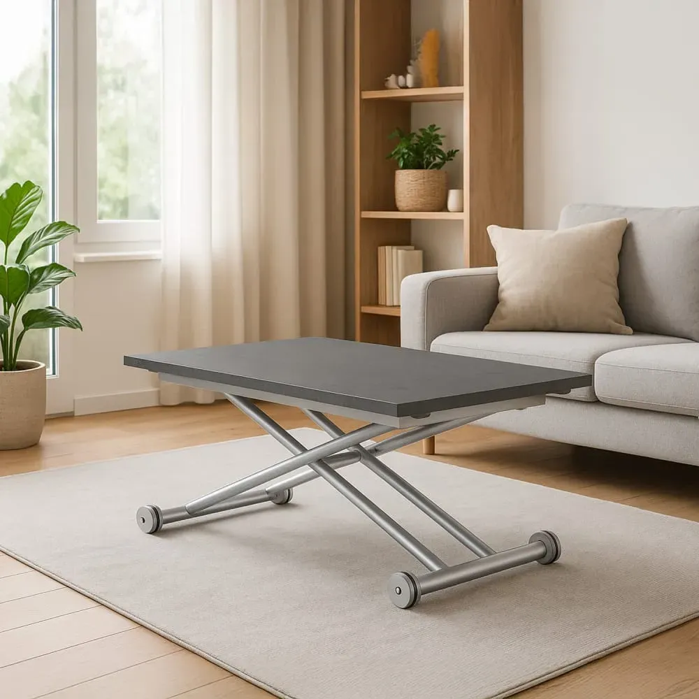 Illustration numéro 3 du produit Table basse relevable effet béton