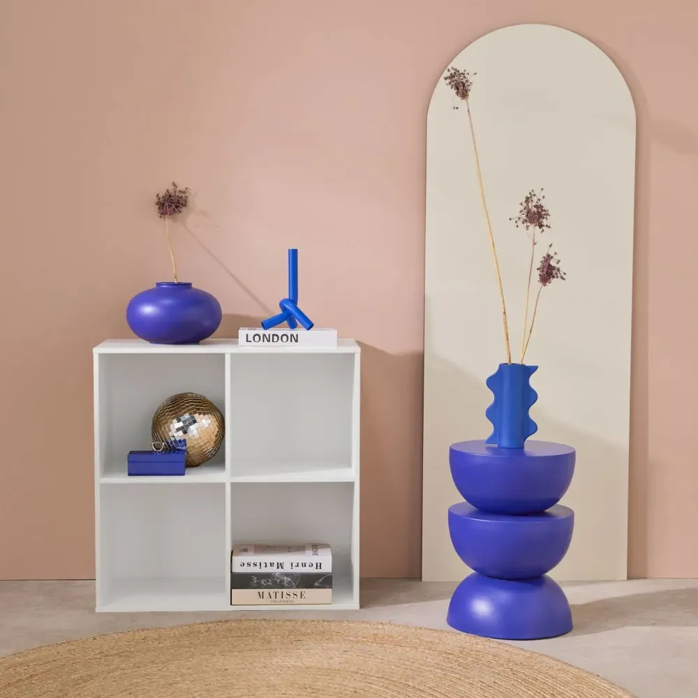 Illustration numéro 3 du produit Module de rangement décor bois blanc 4 compartiments