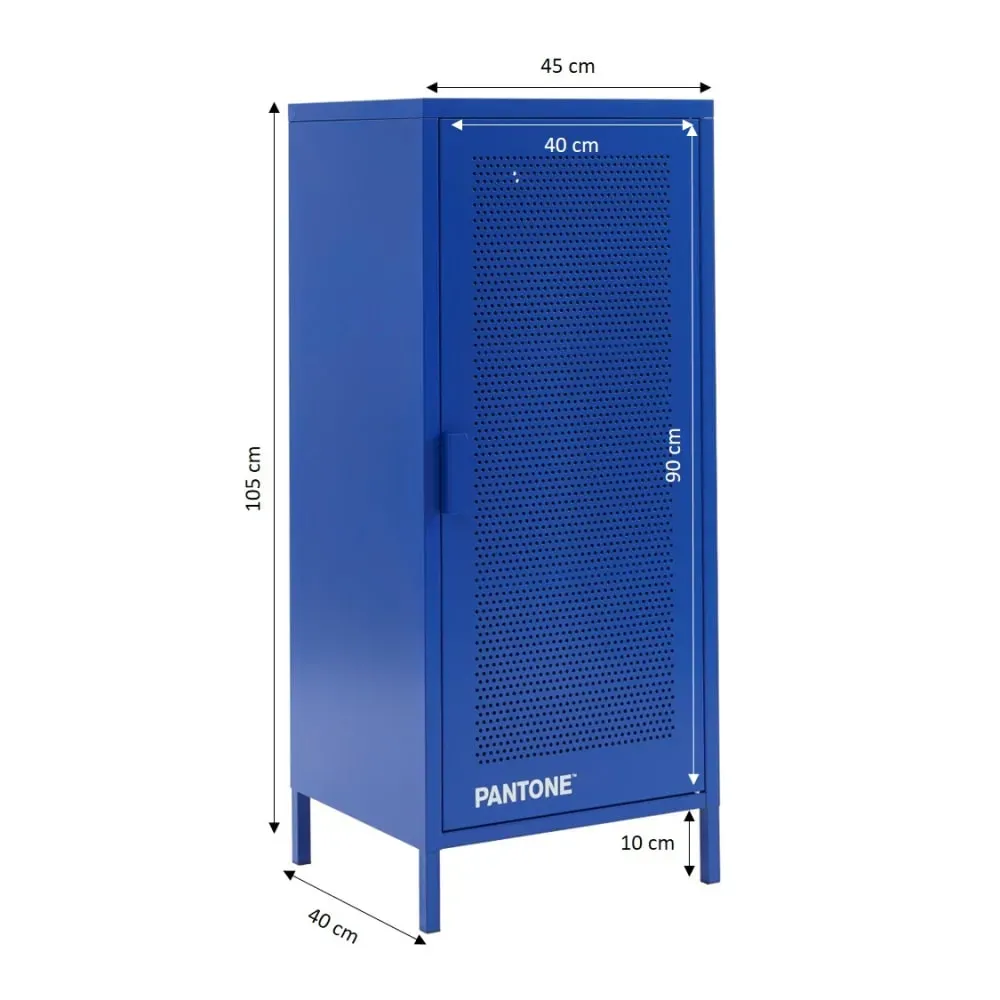 Illustration numéro 3 du produit Caisson de bureau métal bleu électrique h105cm