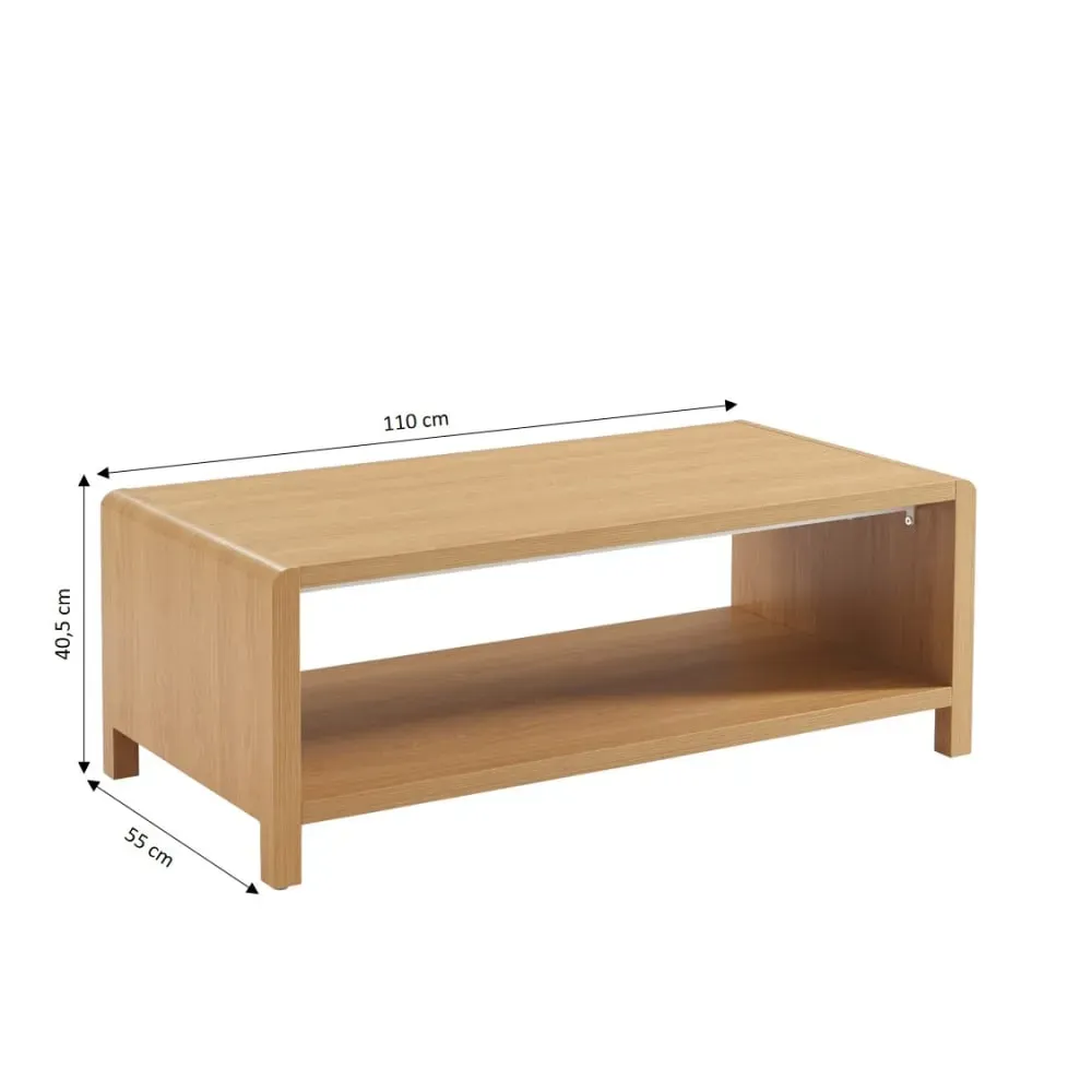 Illustration numéro 3 du produit Table basse  effet chêne