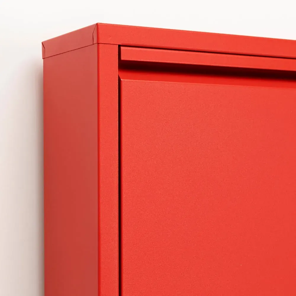 Illustration numéro 3 du produit Casier à chaussures 5 tiroirs en acier rouge
