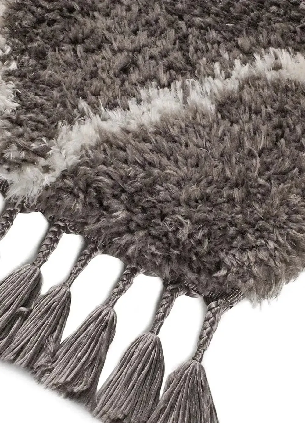 Illustration numéro 3 du produit Tapis shaggy uni gris 120x170 cm