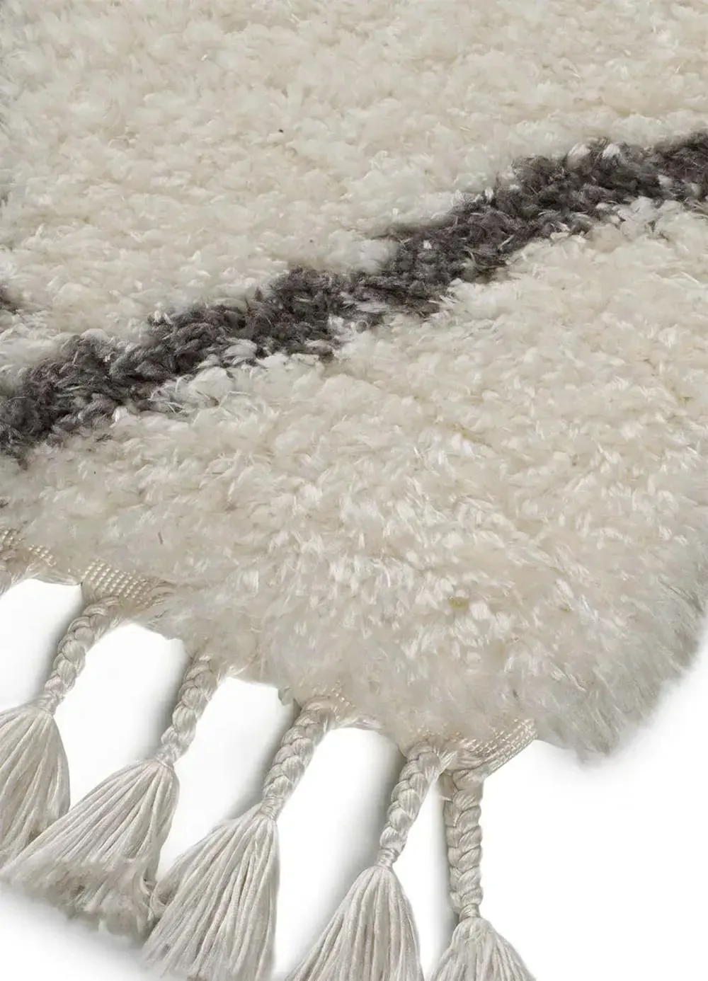 Illustration numéro 3 du produit Tapis shaggy uni blanc 120x170 cm