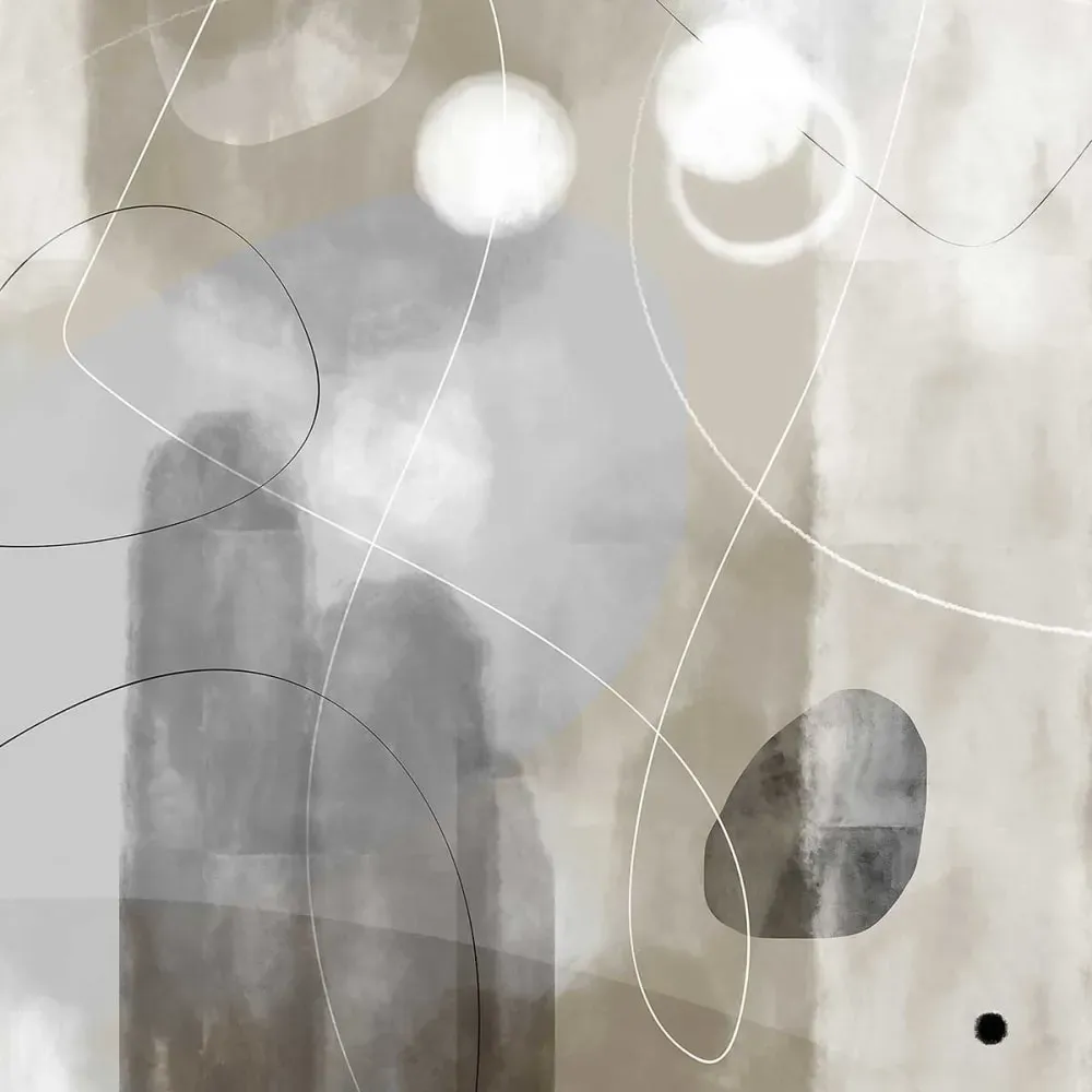 Illustration numéro 3 du produit Tableau abstrait et soft line imprimé sur toile 60x90 cm