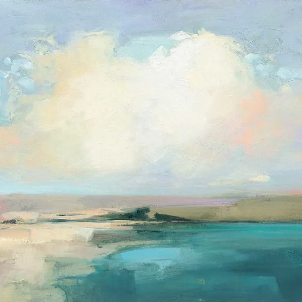 Illustration numéro 3 du produit Tableau abstrait ciel sur la côte imprimé sur toile 90x60 cm