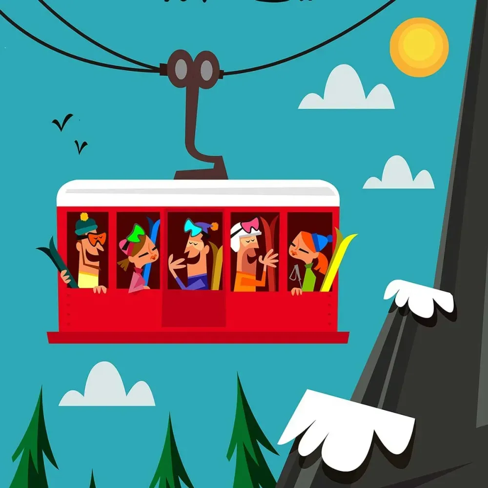 Illustration numéro 3 du produit Tableau  les grands montets imprimé sur toile 40x60 cm