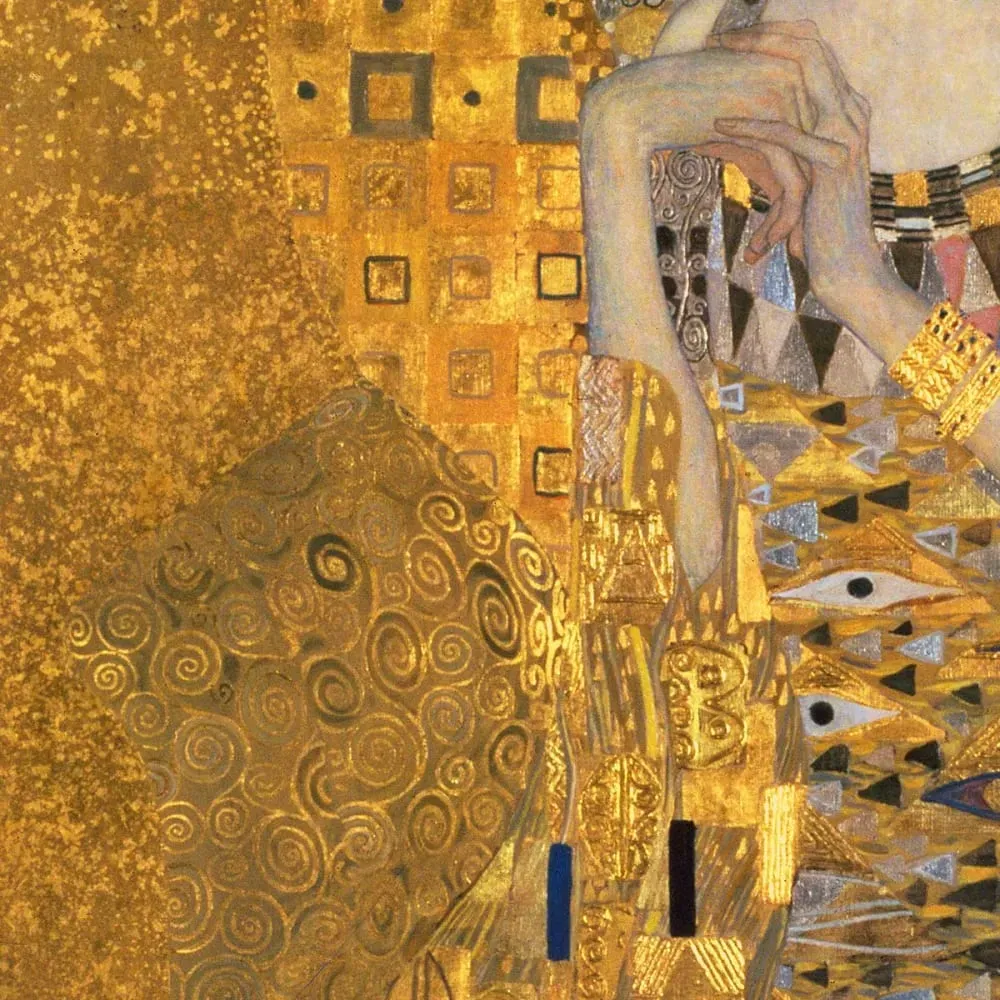 Illustration numéro 3 du produit Tableau  Adèle de Gustav Klimt imprimé sur toile 50x50 cm