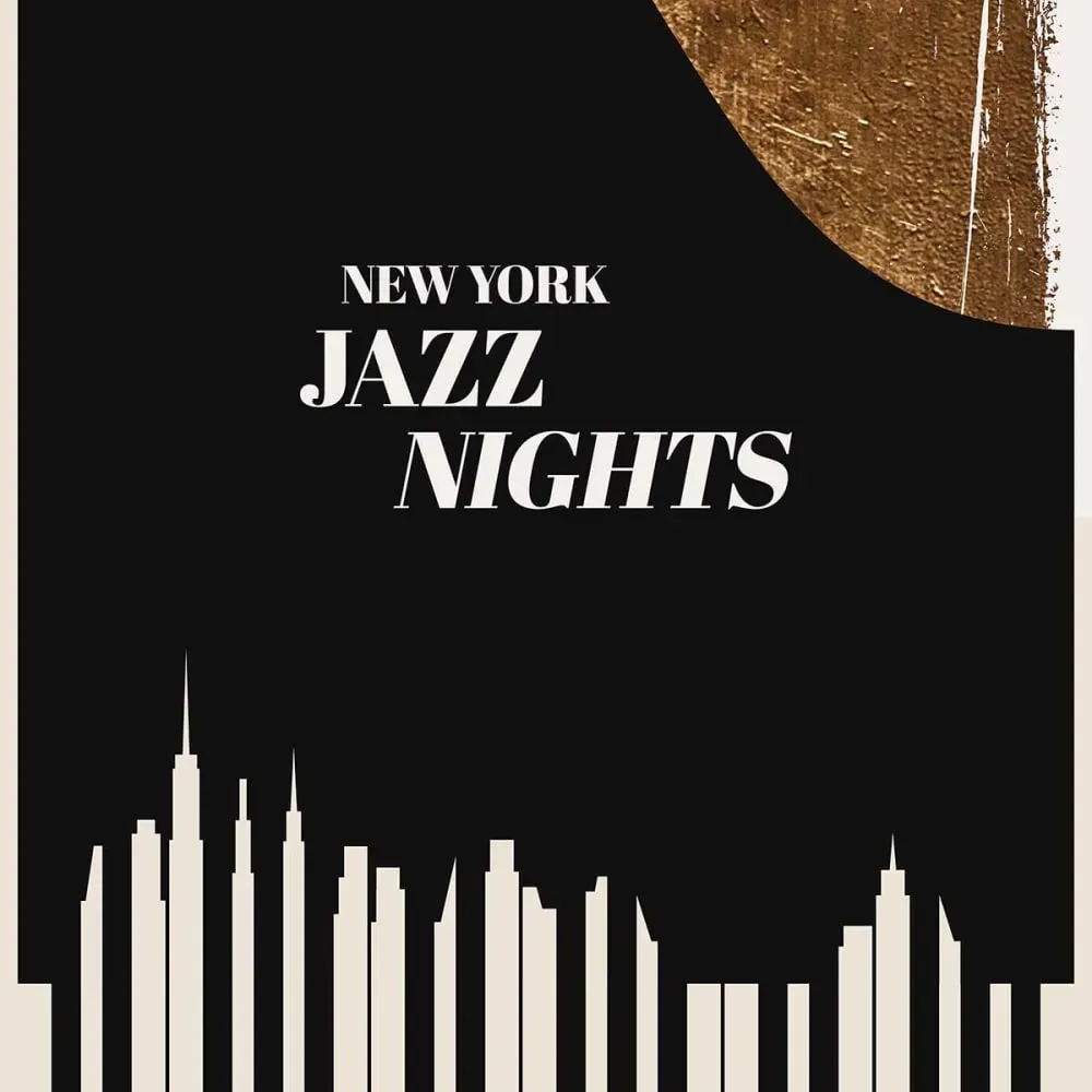 Illustration numéro 3 du produit Tableau jazz night imprimé sur toile 60x90 cm