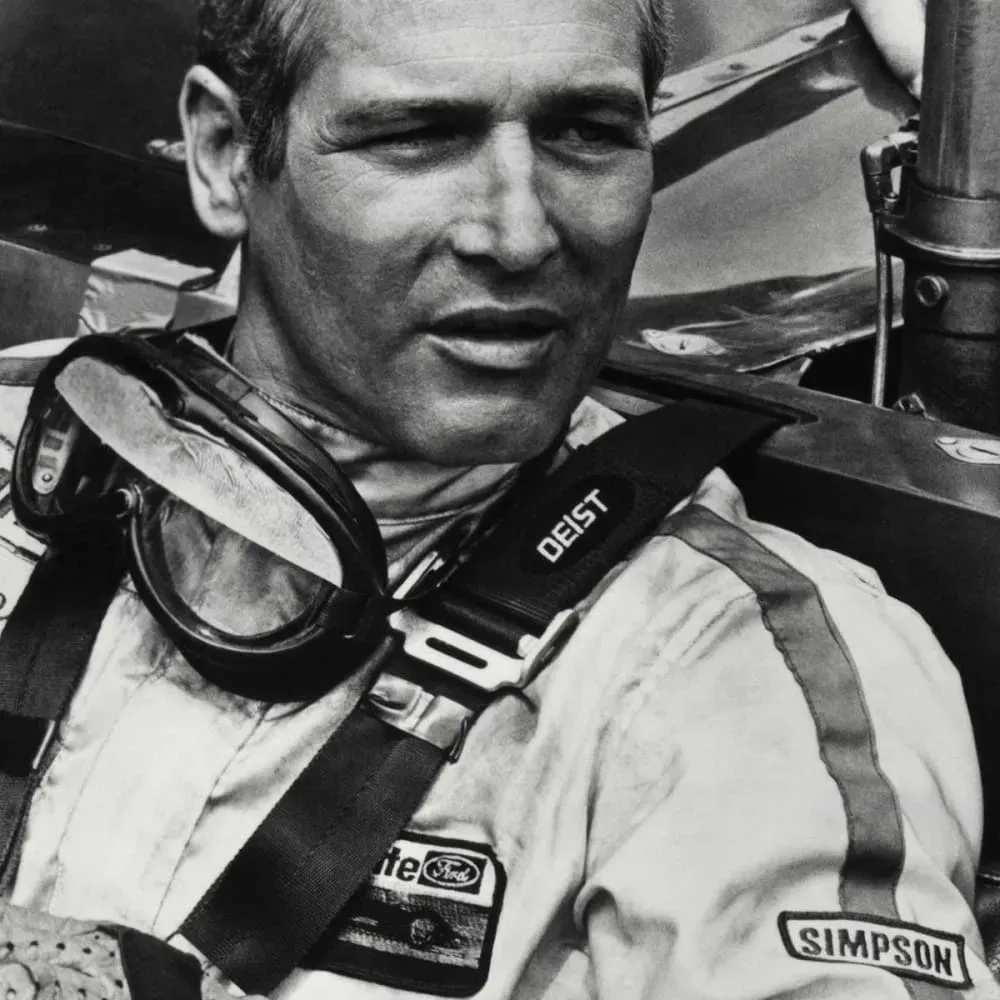 Illustration numéro 3 du produit Photo célébrité Paul Newman Indianapolis imprimé sur toile 40x60 cm