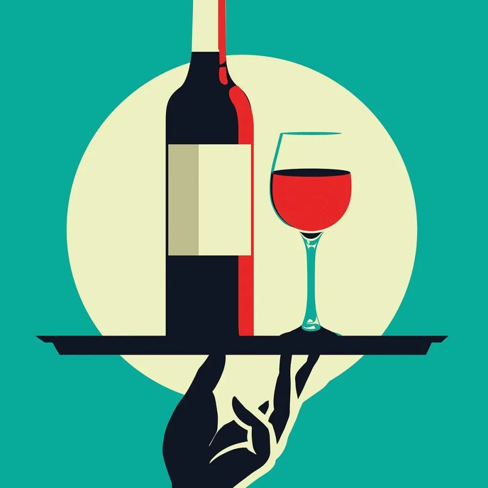 Illustration numéro 3 du produit Tableau cuisine verre de vin à la Française imprimé sur toile 60x90 cm