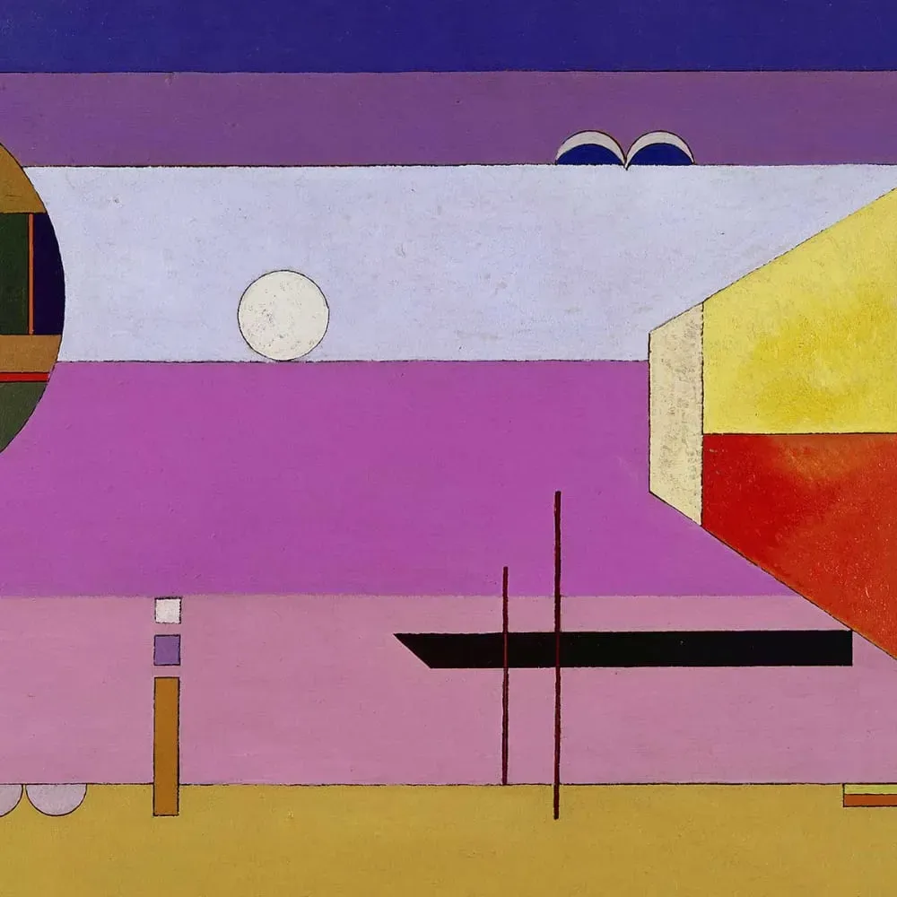 Illustration numéro 3 du produit Tableau Colds Stripes par Kandinsky imprimé sur toile 60x40 cm