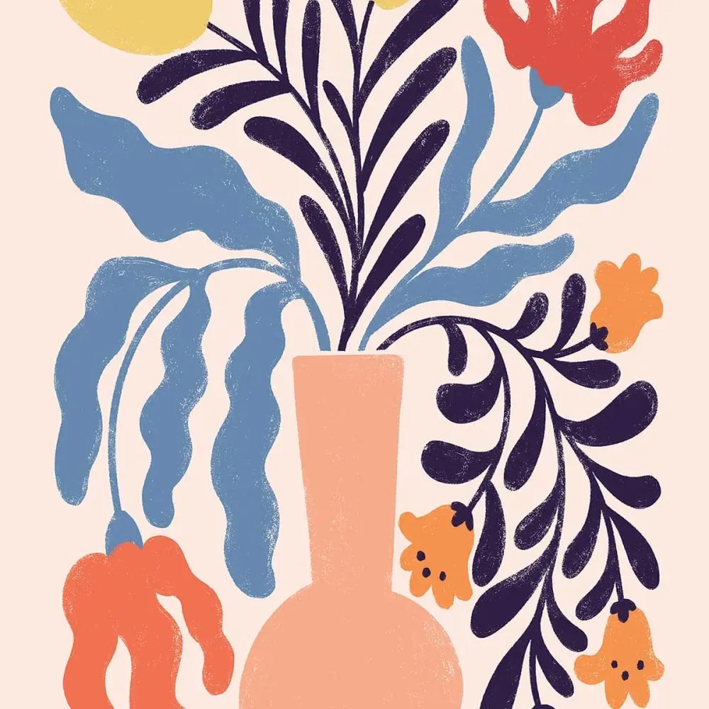 Illustration numéro 3 du produit Tableau jolie fleurs imprimé sur toile 60x90 cm