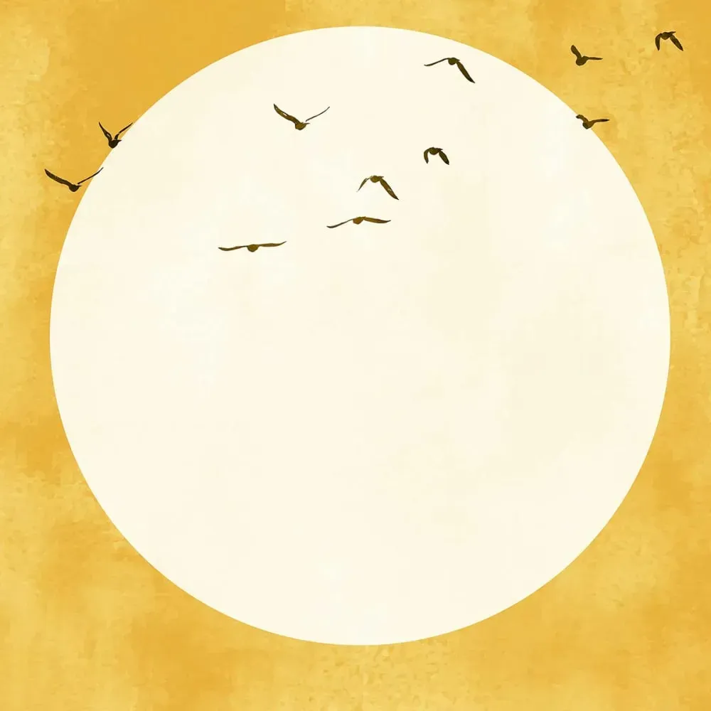 Illustration numéro 3 du produit Tableau dessin éternel coucher du soleil imprimé sur toile 60x90 cm